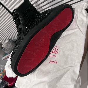 Christian Louboutin red bottoms/ LOUIS FLAT CALF/SPIKES